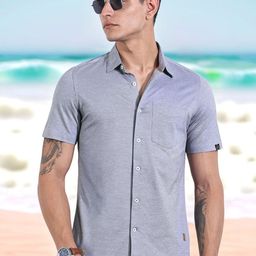 Thomas Scott Men Classic FitSpread Collar Geometric Printed Cotton Casual Shirt-picture-17