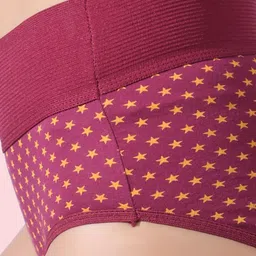 HERE&NOW Women Pack Of 3 Printed Mid-Rise Cotton Hipster Briefs image 5