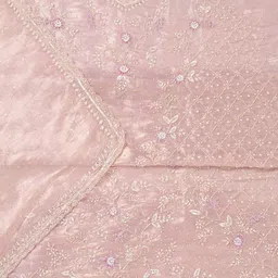 Koskii Lavender Zari work Tissue Unstitched Salwar Suit image 5