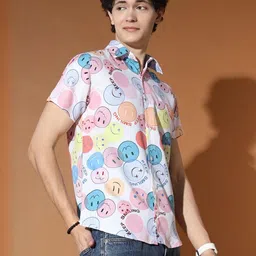 TANDUL Smart Fit Geometric Printed Spread Collar Casual Shirt image 4