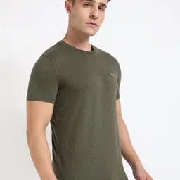 Tommy Hilfiger Men Solid Round Neck Slim Fit T-shirt image 2