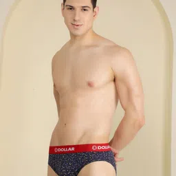 Dollar Bigboss Men Pack of 2 Combed Cotton Printed Low-Rise Basic Brief image 2