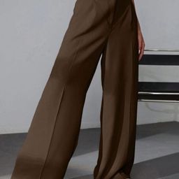 Next One Women Smart High-Rise Easy Wash Straight Fit Pleated Korean Pants-image-66