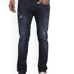 Being Human Men Classic Slim Fit Mildly Distressed Light Fade Stretchable Jeans-picture-29
