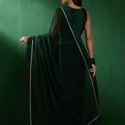 Inddus Embellished Border Beads and Stones Saree image 5