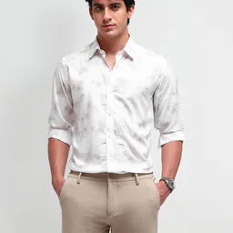 Arrow New York Men Comfort Spread Collar Floral Printed Cotton Slim Fit Formal Shirt-picture-38