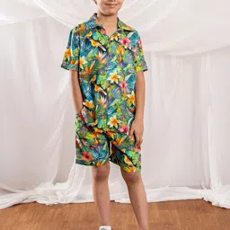 BEBE UNICORN Boys Printed Shirt with Shorts image 1