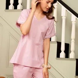 SANSKRUTIHOMES Women Cotton Top and Shorts Night suit-picture-20