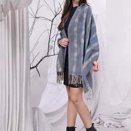 ELLIS Women Geometric Printed Stole With Tasselled Border-picture-13