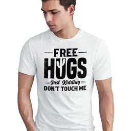 Seekbuylove Men Typography Printed Round neck Short Sleeves Bio Finish Cotton T-shirt-picture-16