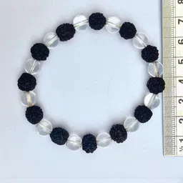 Apnisanskriti Unisex Black Rudraksha Sphatik Stone Bracelet-picture-34