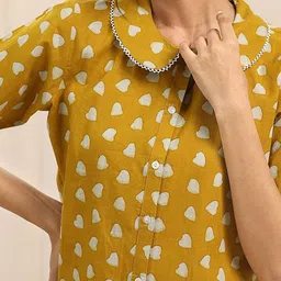 Libas Geometric Printed Shirt Collar Nightsuits image 5