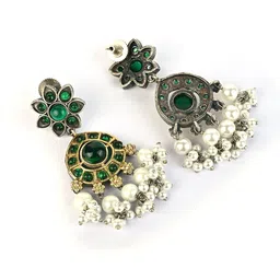 PATOLA BY VJ Floral Drop Earrings image 3