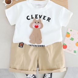 FOREVER FRIDAY Boys Printed Pure Cotton T-shirt With Shorts-picture-27
