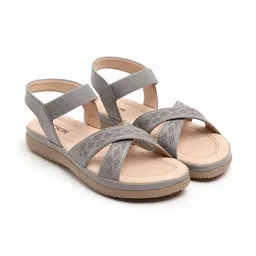 PICSON Women Open Toe Flats with Bows image 4