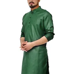 KRUDHA Men Thread Work Pathani Kurta image 2