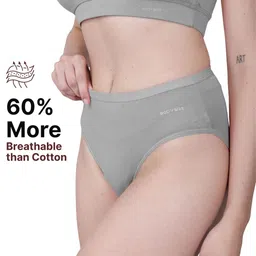 BODYSIZE Women Bamboo Cotton Pack Of 3 Hipster Briefs image 4