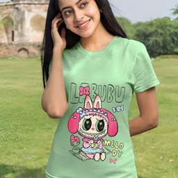 kintu parantu Women Graphic Printed Round Neck T-shirt-image-39