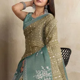 Jinal & Jinal Printed Art Silk Saree image 2