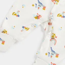 mothercare Boys Pack of 3 Printed Sleepsuit image 3
