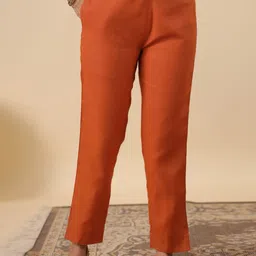 KALINI Women Floral Embroidered Regular Sequinned Pure Cotton Kurta with Trousers & With Dupatta image 5