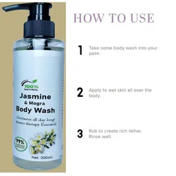 Elecsera Jasmine & Mogra Body Wash For Hydration - 200 ml image 4