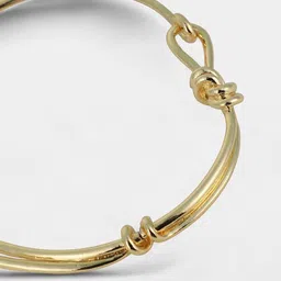 SOHI Gold-Plated Knotted-Bar Collar Minimal Necklace image 5