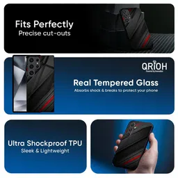 QRIOH Geometric Printed Silicone Samsung Galaxy M15 5G Back Case image 4