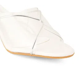 Cogner Women Solid Kitten Mules image 5