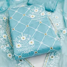 Rangtulika Ethnics Embroidered Unstitched Dress Material-picture-24