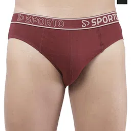 Sporto by Macho Pack Of 2 Combed Cotton Mid Rise Basic Briefs-picture-31