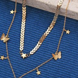 Arzonai Gold-Toned Stainless Steel Necklace-picture-49