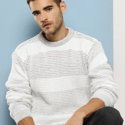 BAESD Men Striped Woollen Pullover-picture-24