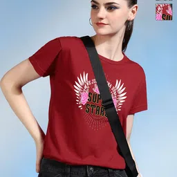 Metronaut Women 2 Printed Bio Finish Applique T-shirt-picture-15