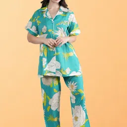 Dreambe Women Floral Printed Night suit-image-25