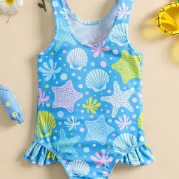 YK Girls Printed Round Neck Bodysuit-image-66