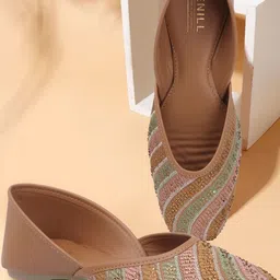 Denill Embroidered Square Toe Mojaris-image-1