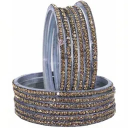 Only Offers Set Of 12 Stone-Studded Bangles-picture-20
