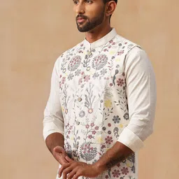 Jompers Men Embroidered Sleeveless Nehru Jacket image 5