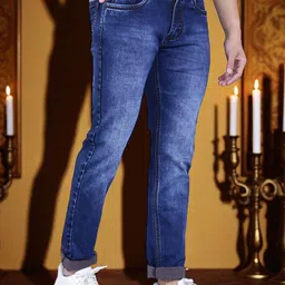 AWACK Men Regular Fit High-Rise Light Fade Stretchable Jeans image 2