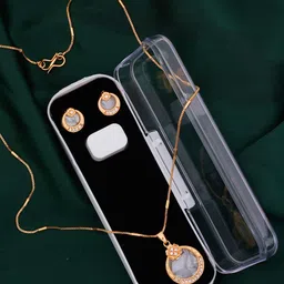 SHONA'S STYLE Gold-Plated Cubic Zirconia-Studded Jewellery Set-picture-28