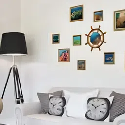 Asian royal Blue & Brown Printed Waterproof Wall Sticker-image-75