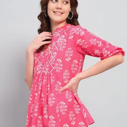 Deewa Print Cotton Empire Longline Top image 5