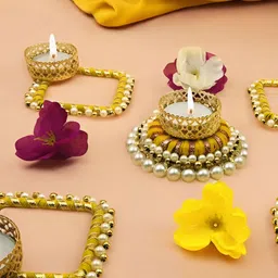GADINFASHION Gold-Toned Set of 5 Candle Holder-picture-39