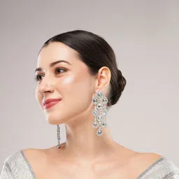 VATSALYA creation Gold-Plated Alloy Artificial Stones Earrings image 4