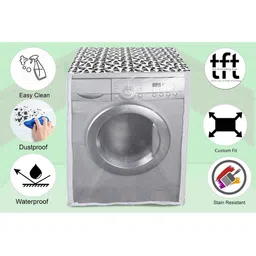 The Furnishing Tree Waterproof and Dustproof PVC Washing Machine Cover Fully-Automatic Front Loadin image 2