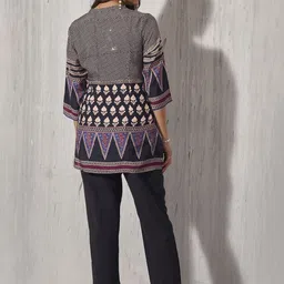 Anouk Ethnic Motifs Printed Mandarin Collar Straight Kurta image 5