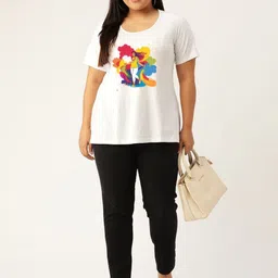 theRebelinme Women Printed T-shirt image 3