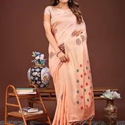Mitera Zari Linen Blend Saree-picture-35