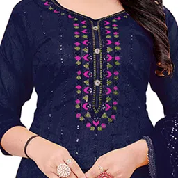 HERE&NOW Embroidered Unstitched Dress Material image 4